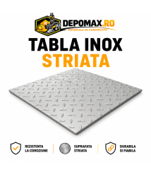 Tabla inox striata AISI 304/304L, 3 x 1250 x 2500 mm, 3.125 mp Tabla inox striata AISI 304/304L, 3 x 1250 x 2500 mm, 3.125 mp